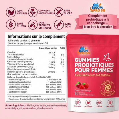 Gummies Probiotiques Femme